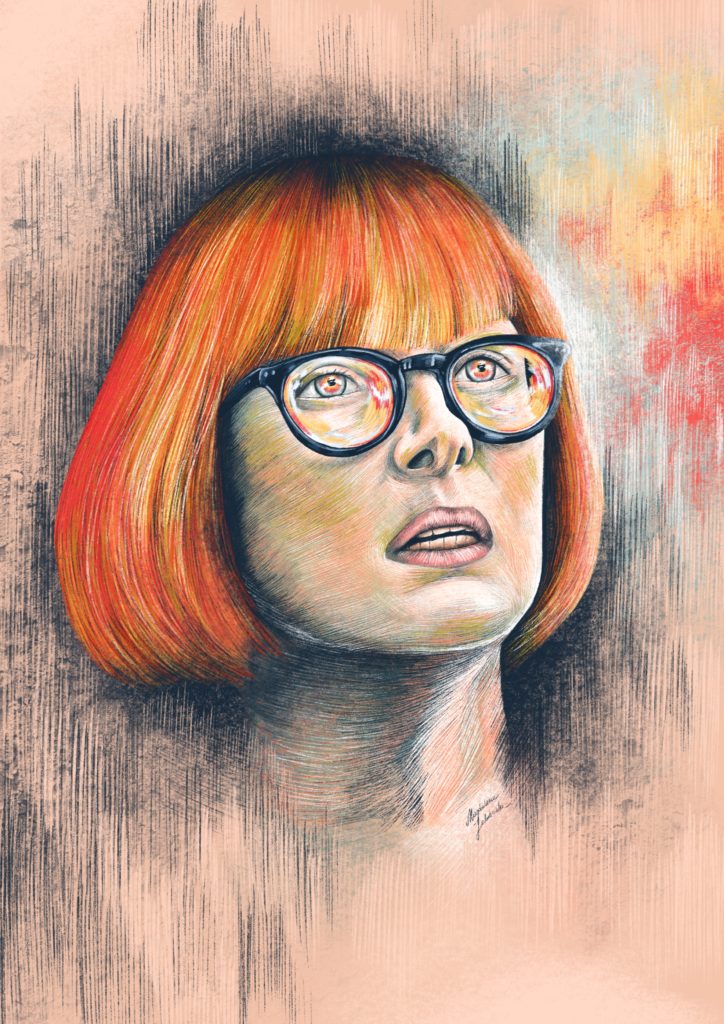 portret aktorki aktorka portret kobiety ilustracja ilustratorka