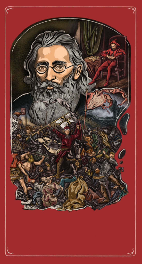 portret malarza portret artysty ilustracja