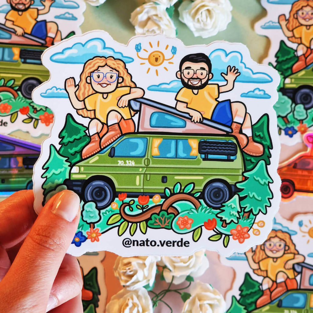 naklejka ilustracja ilustratorka projekt naklejki