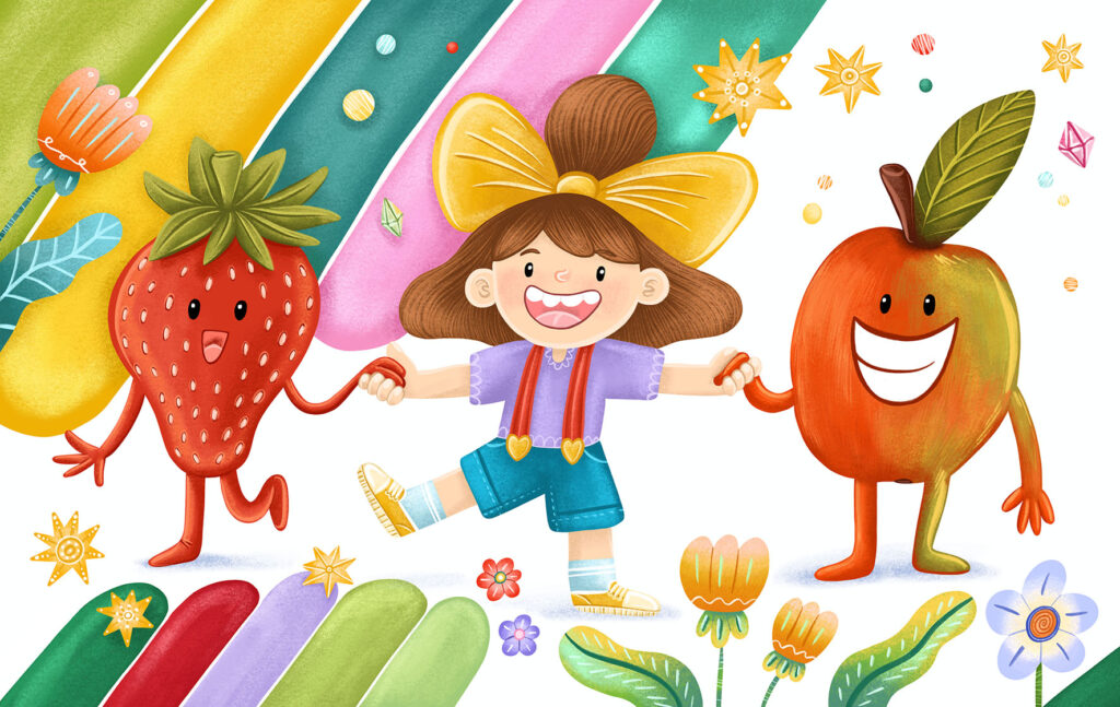 ilustracja naklejka dla dzieci