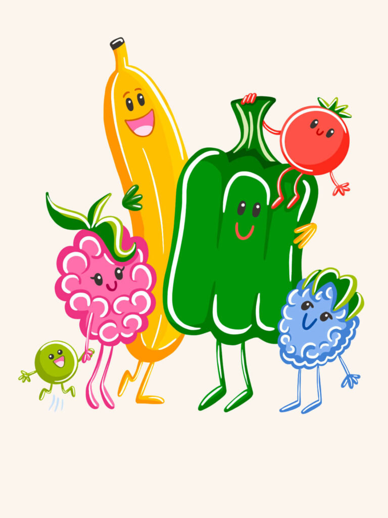 ilustracja do aplikacji mobilnej ilustracja dla dzieci dla rodziców przepisy kulinarne