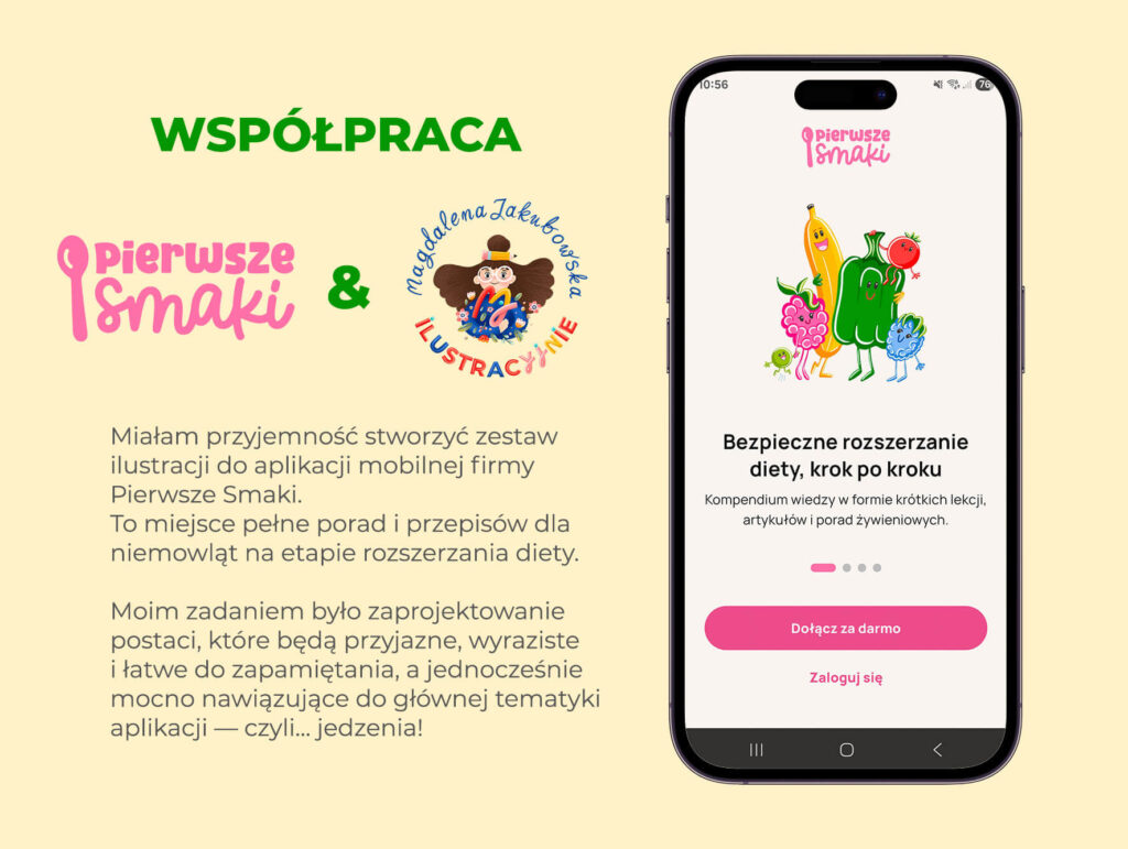 ilustracja do aplikacji mobilnej ilustracja dla dzieci dla rodziców przepisy kulinarne