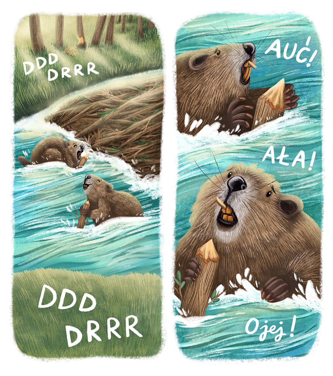 ilustracja dla dzieci ilustracja do książki ilustratorka zwierzątka ilustrowane
